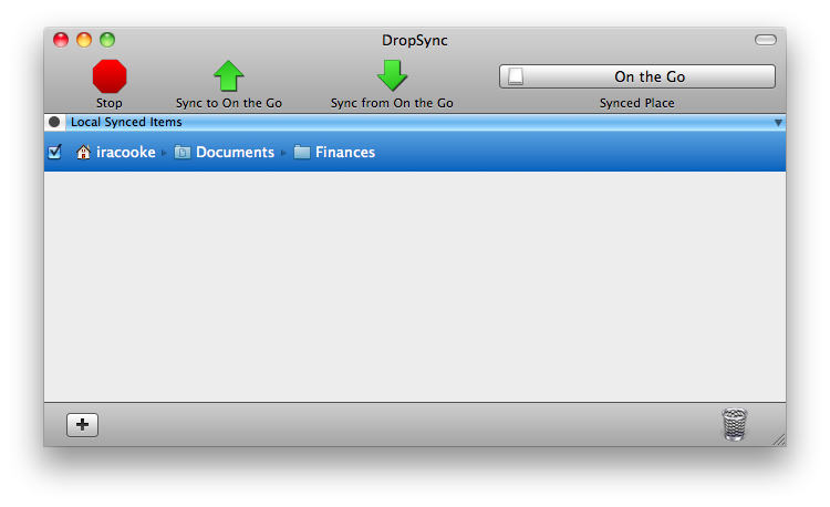 synced place Config. Screenshot